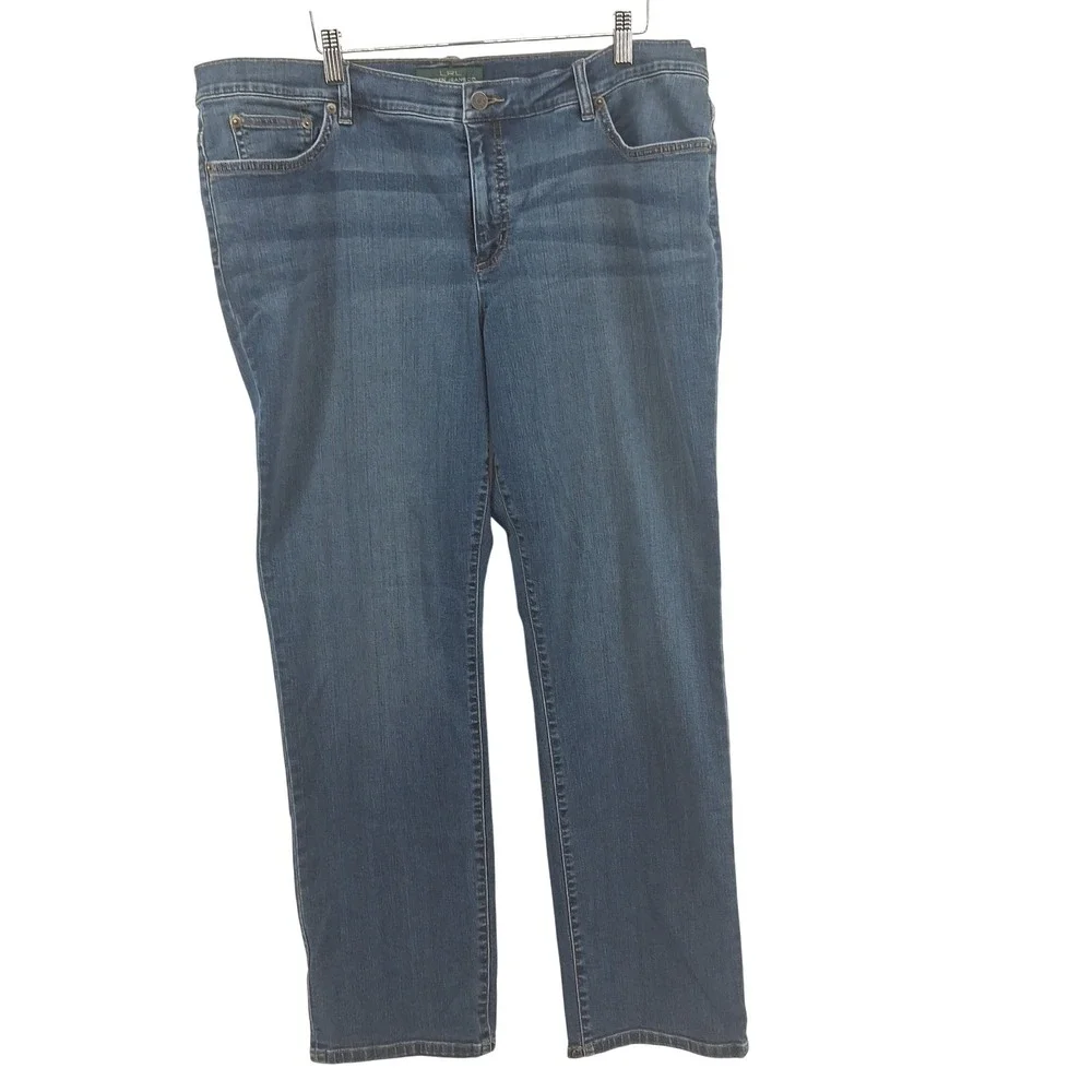 Lauren Ralph Lauren 18W Straight‎ Leg Jeans Stretch Denim Classic Fit Plus Size
